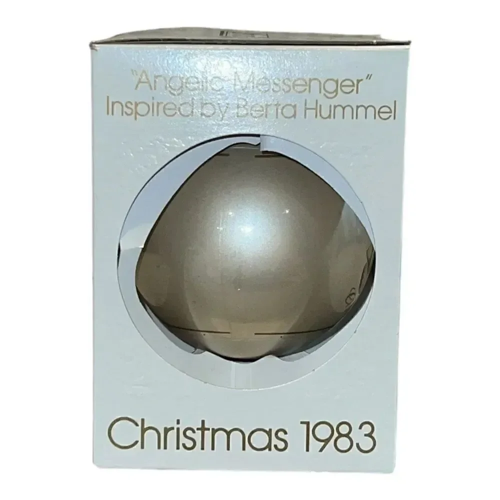 Schmid Berta Hummel Angelic Messenger 1983 Christmas Glass Ornament W Box